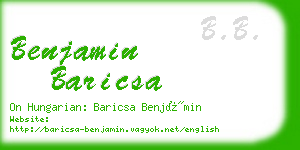 benjamin baricsa business card